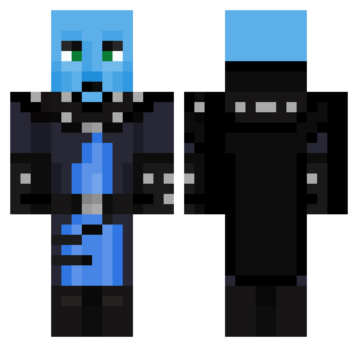 mostawesome2 Minecraft skin, front and back view