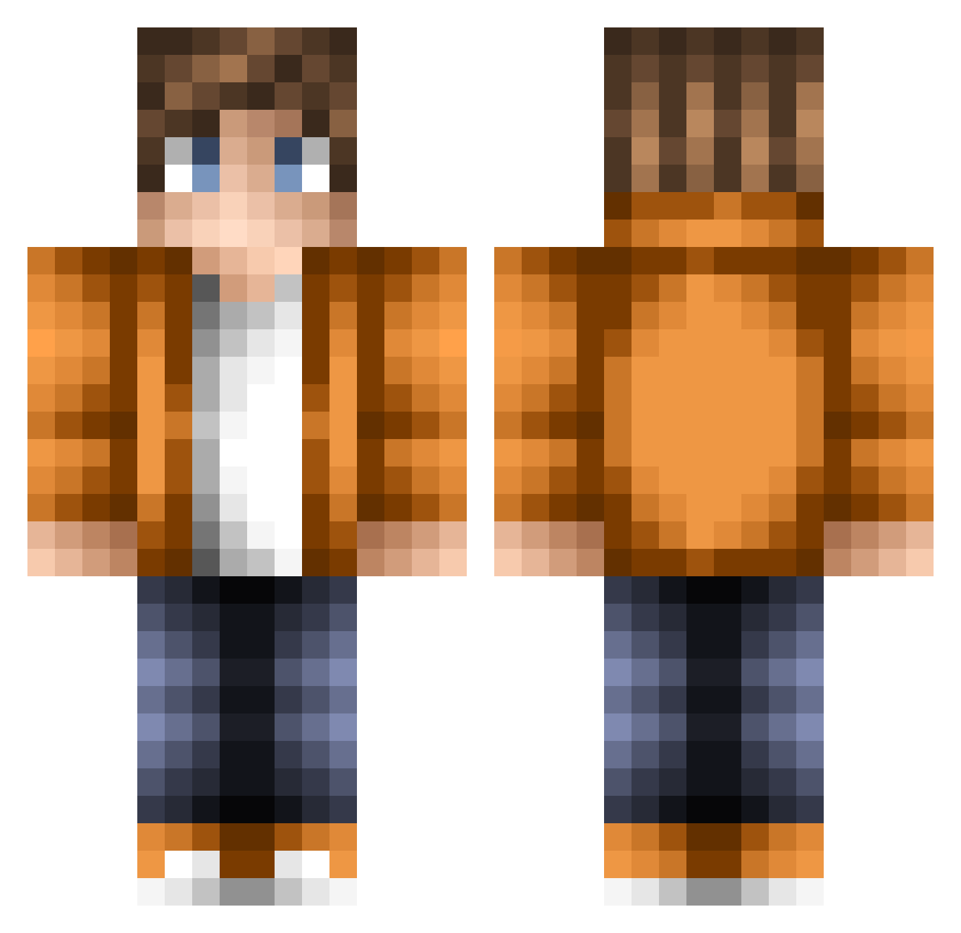 ReturnOfTheMaQ Minecraft skin, front and back view