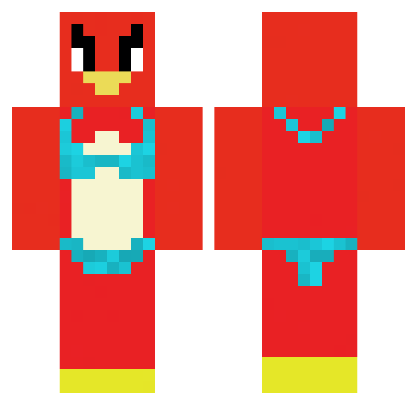 runichu Minecraft skin, front and back view