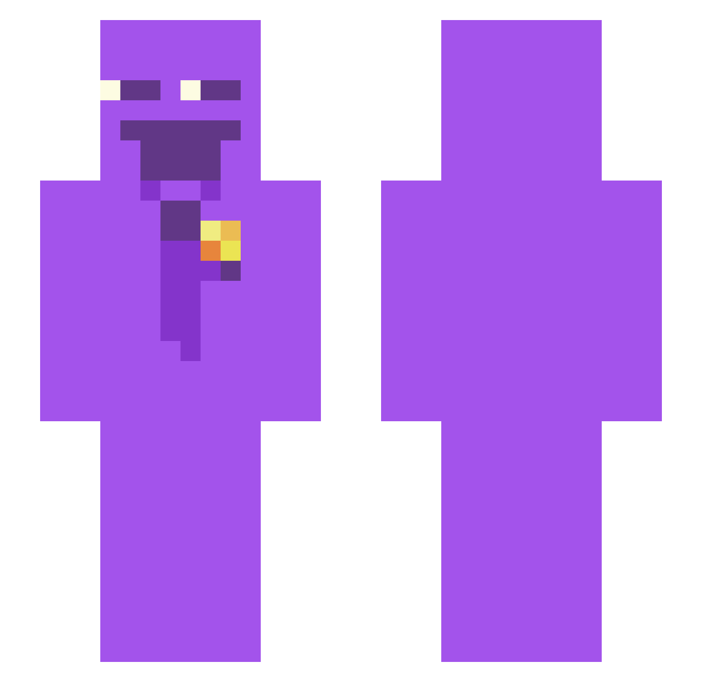 MonsieurBananas Minecraft skin, front and back view