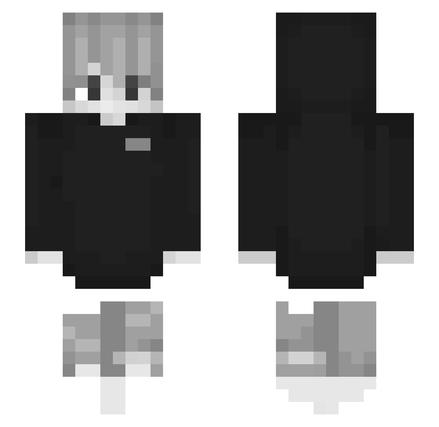 Sebexan Minecraft skin, front and back view