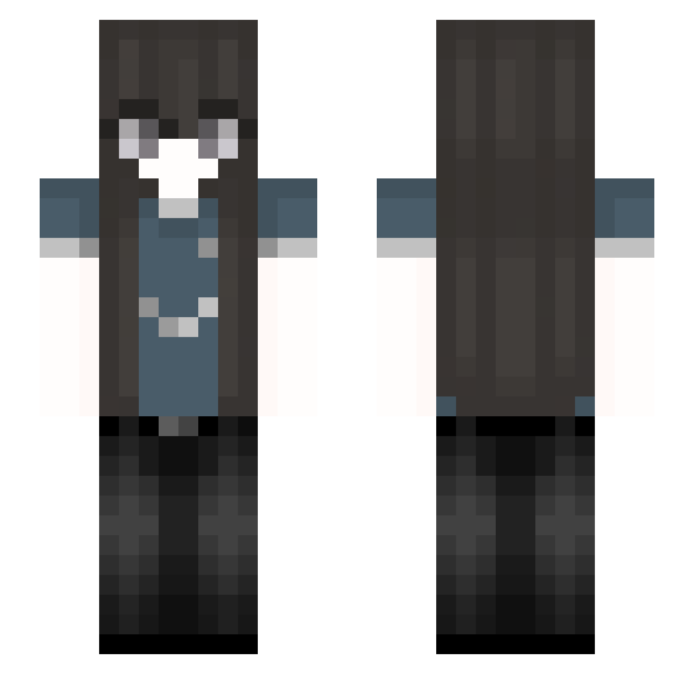 Suprxkrn Minecraft skin, front and back view