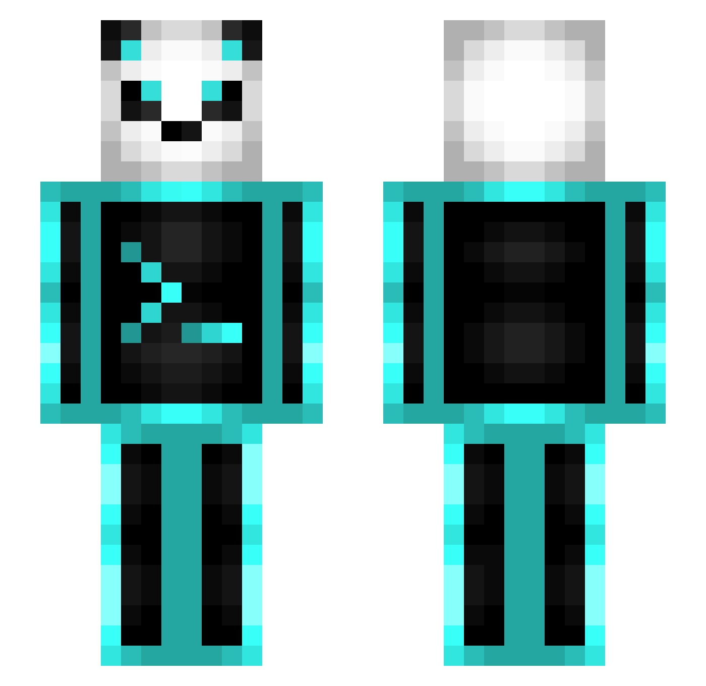 Upd4thing_ Minecraft skin, front and back view