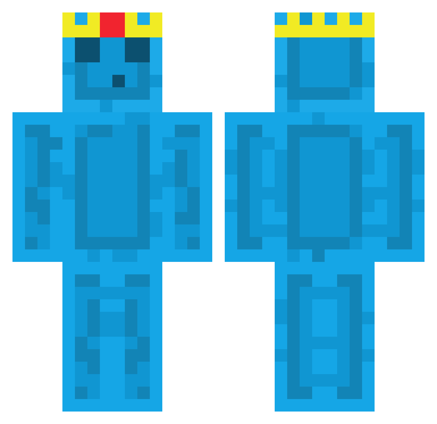 Aytrium Minecraft skin, front and back view