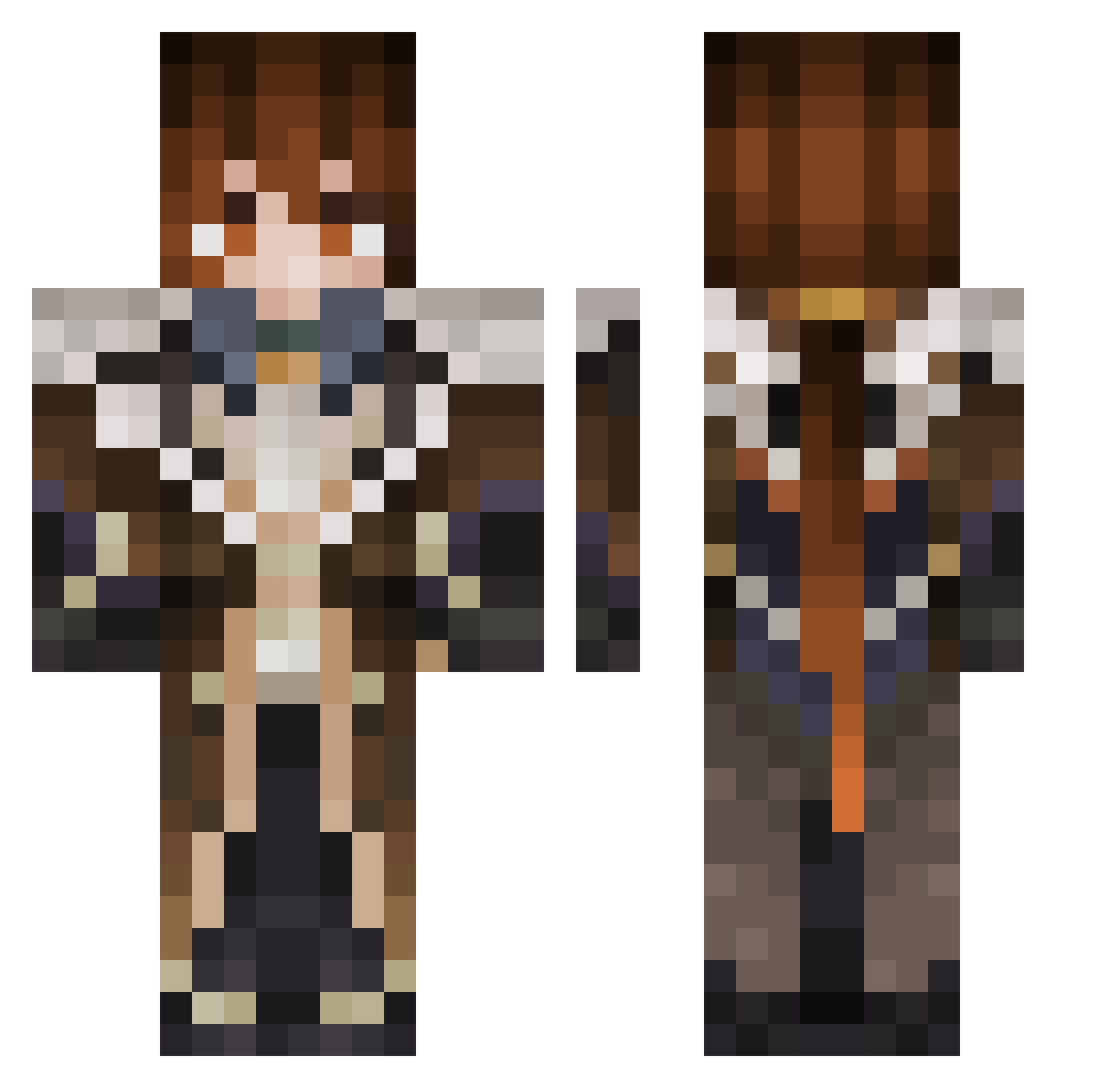 ThePlayer935 Minecraft skin, front and back view