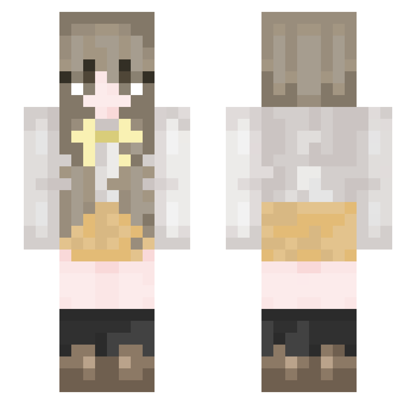 AngelXXXDeath Minecraft skin, front and back view