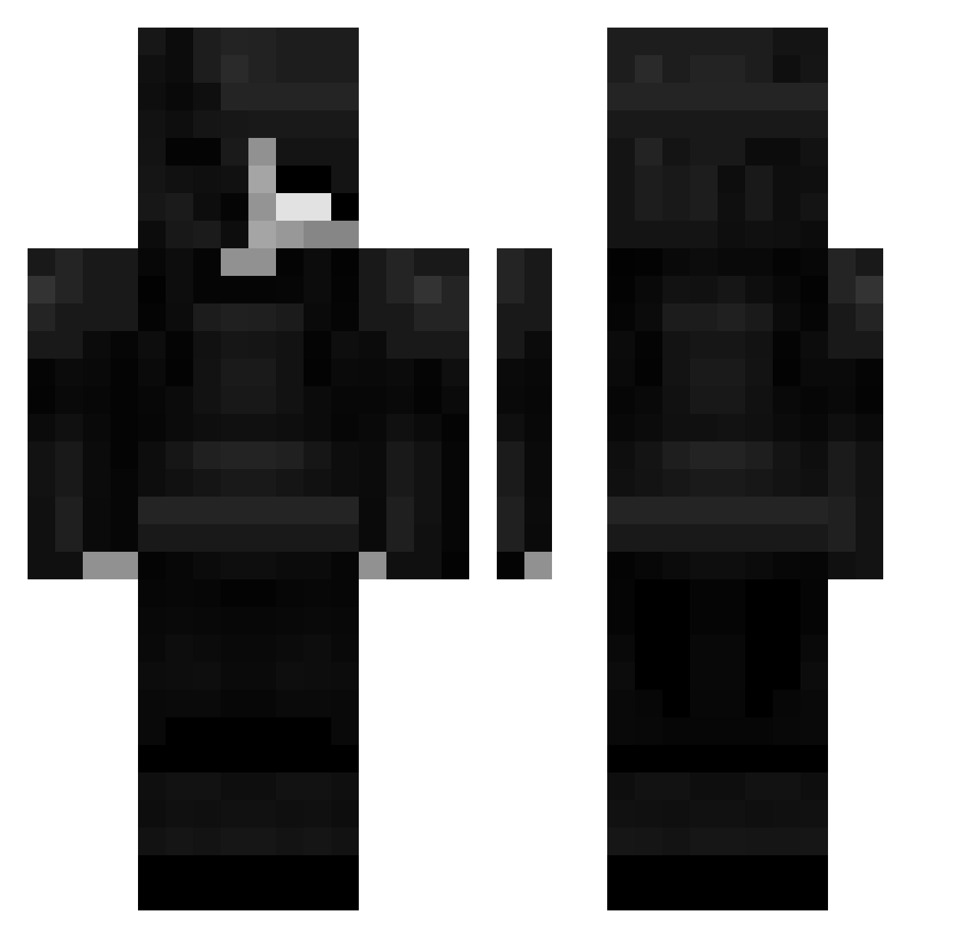 Hakuji04 Minecraft skin, front and back view