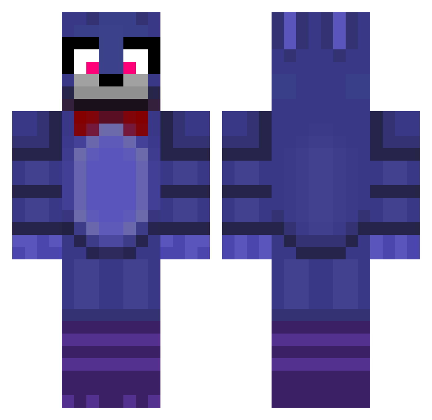 TuffestTavi Minecraft skin, front and back view