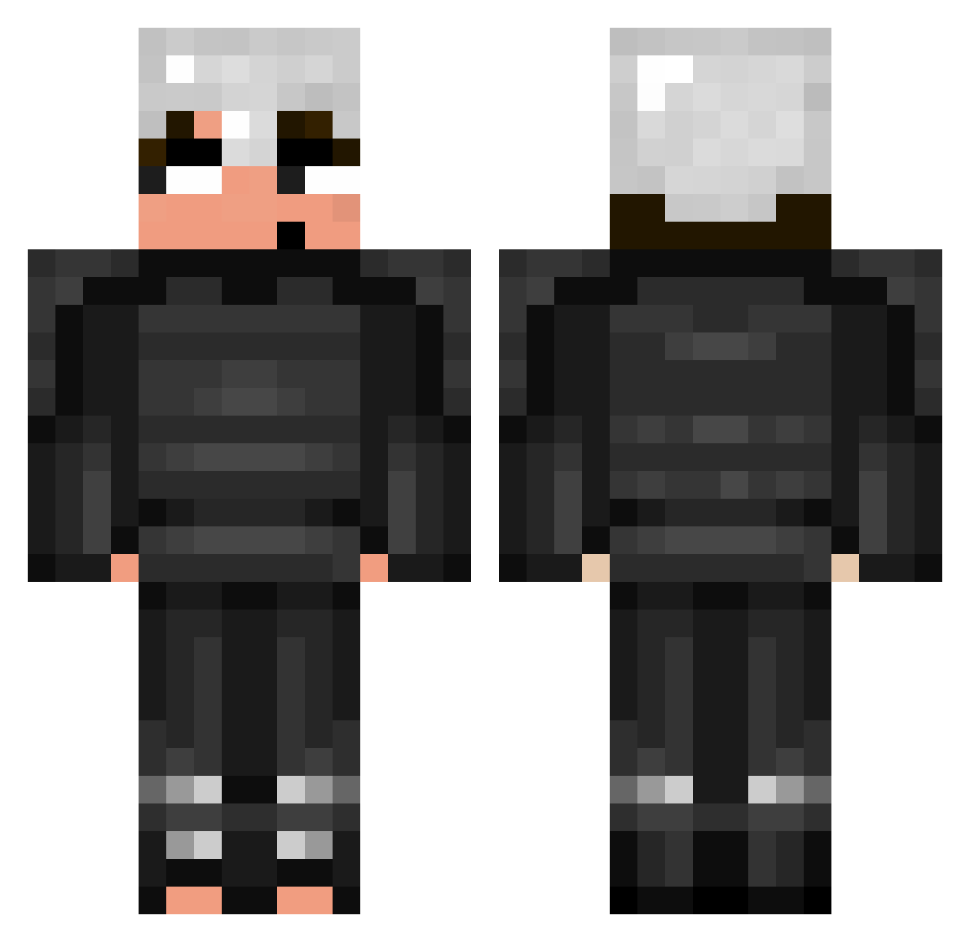 lucazxt Minecraft skin, front and back view