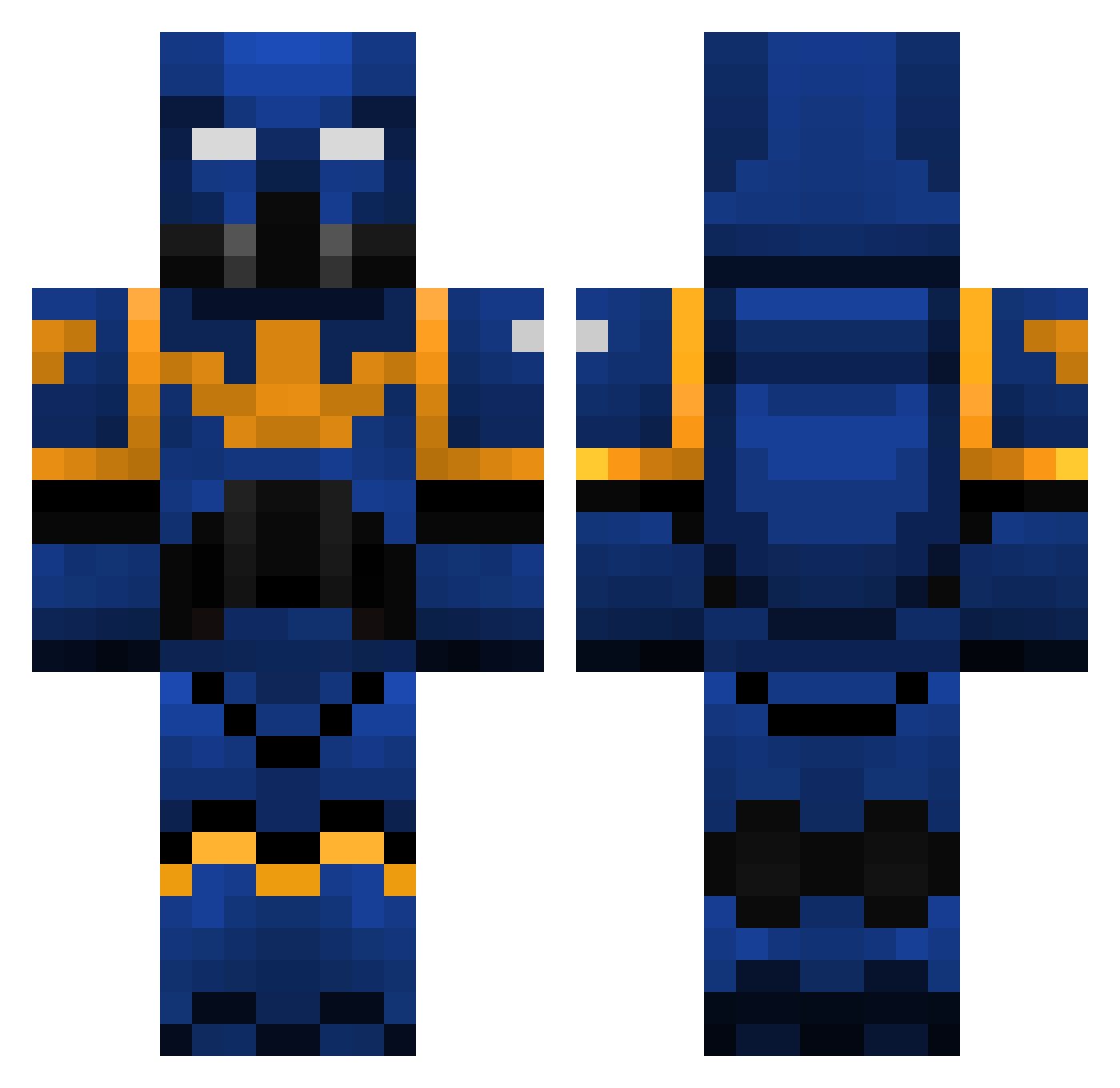 ThePat10n Minecraft skin, front and back view