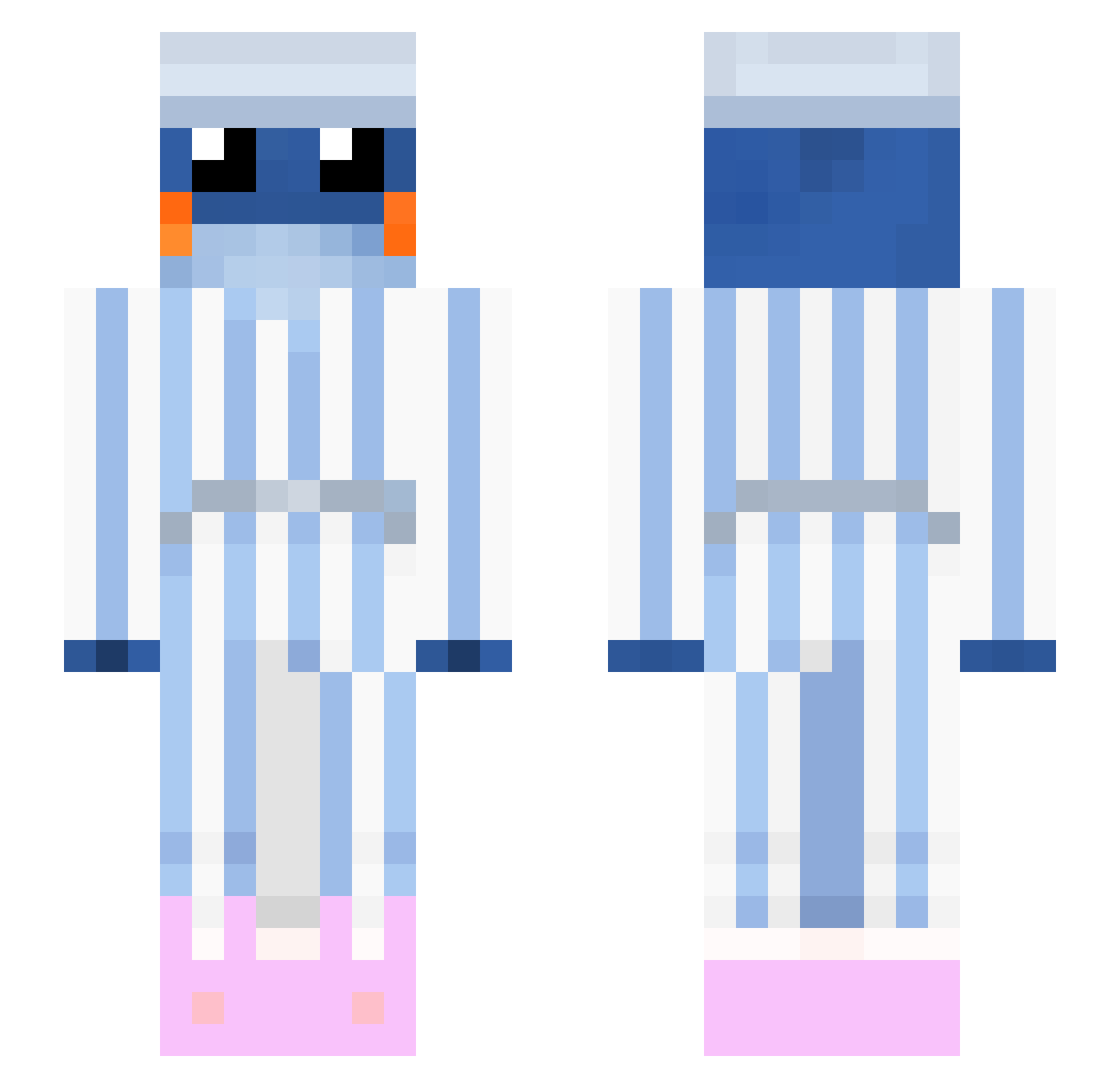 Bignono71 Minecraft skin, front and back view