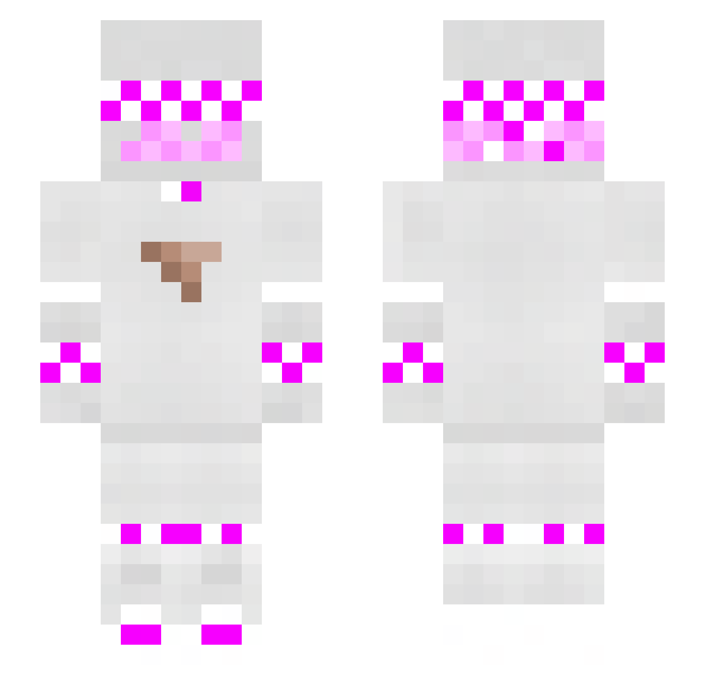 Dripstone128 Minecraft skin, front and back view