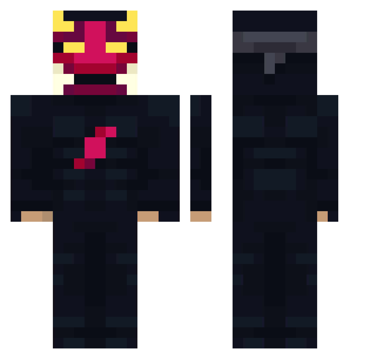 vaqqqqqqqq Minecraft skin, front and back view