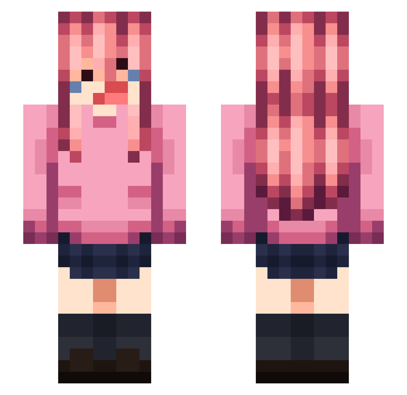 Foryn Minecraft skin, front and back view