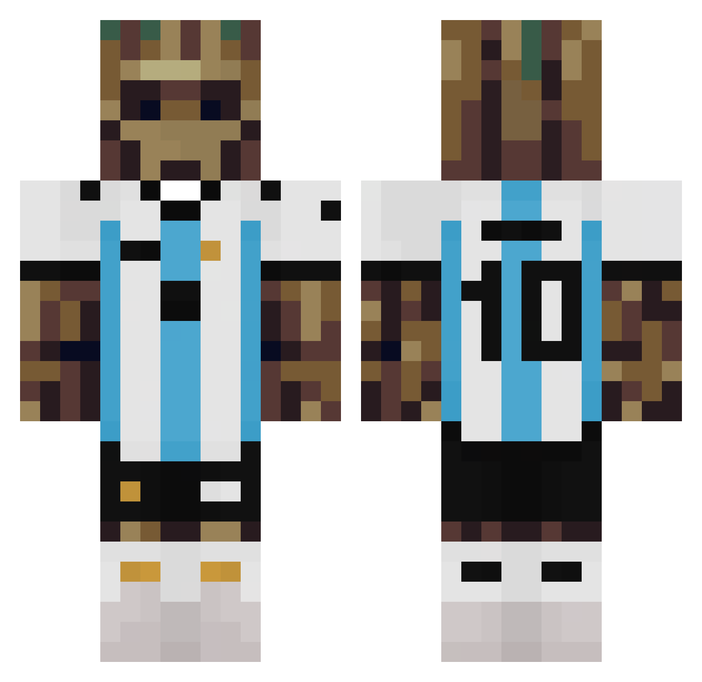 helheim21 Minecraft skin, front and back view