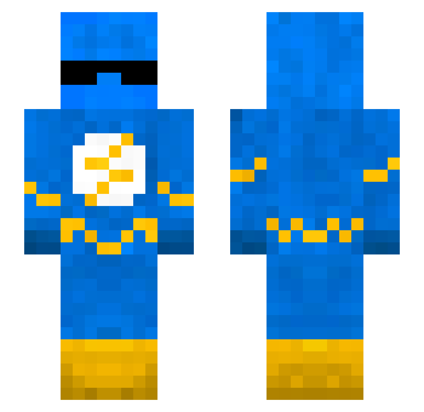 FustalShuffle Minecraft skin, front and back view