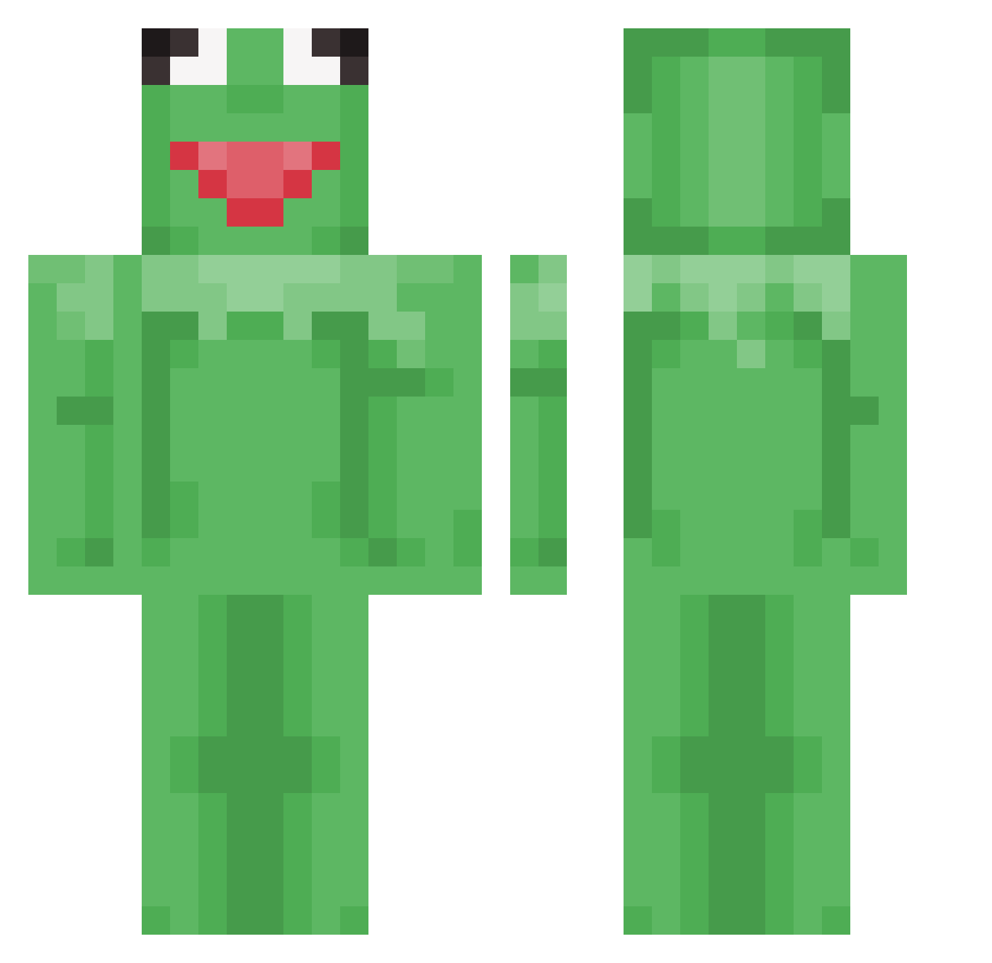 PullTheTrap Minecraft skin, front and back view