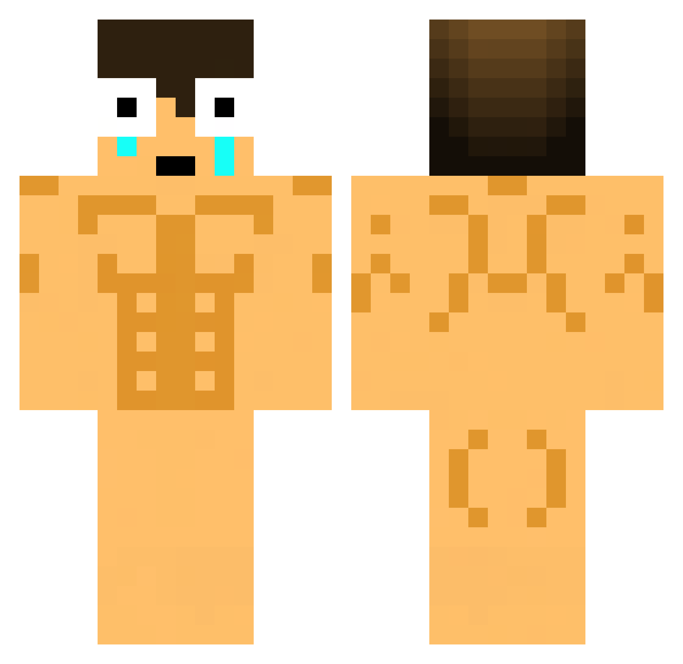 LaCangrineta69 Minecraft skin, front and back view