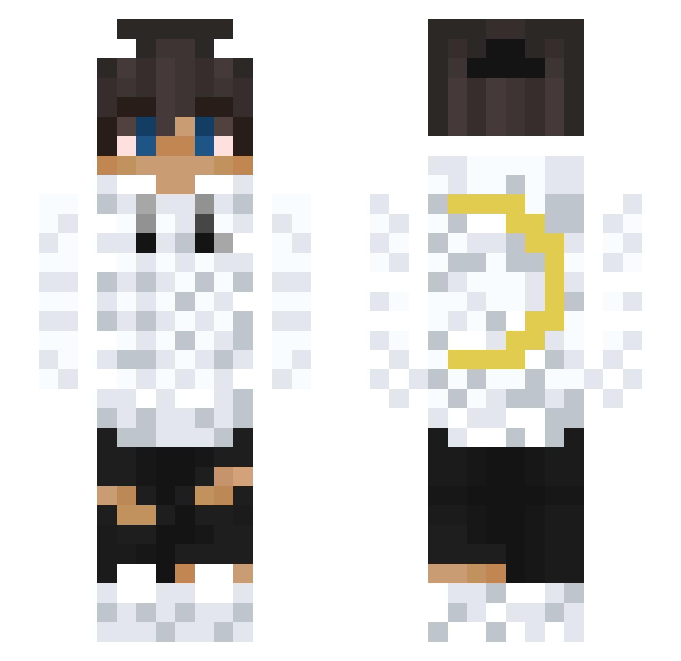XxItsMeHaloxX Minecraft skin, front and back view