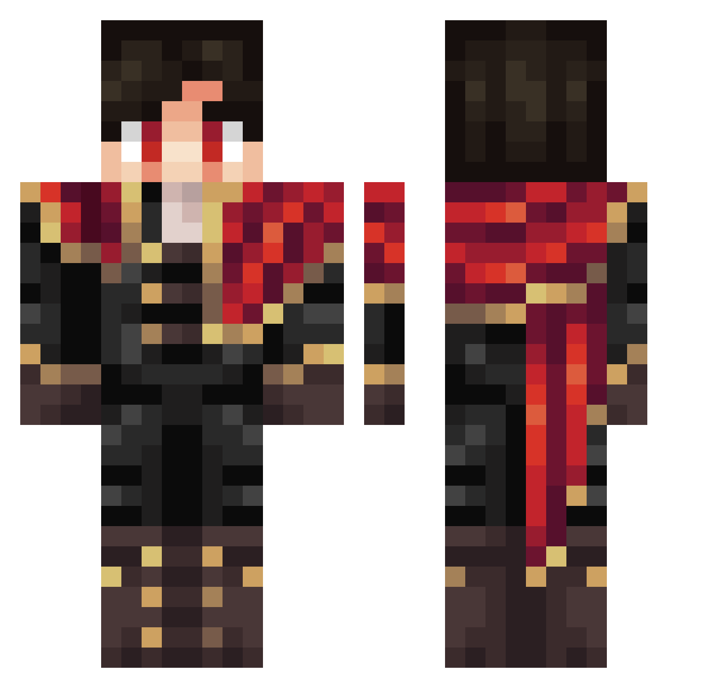 JotarooTokiyskii Minecraft skin, front and back view