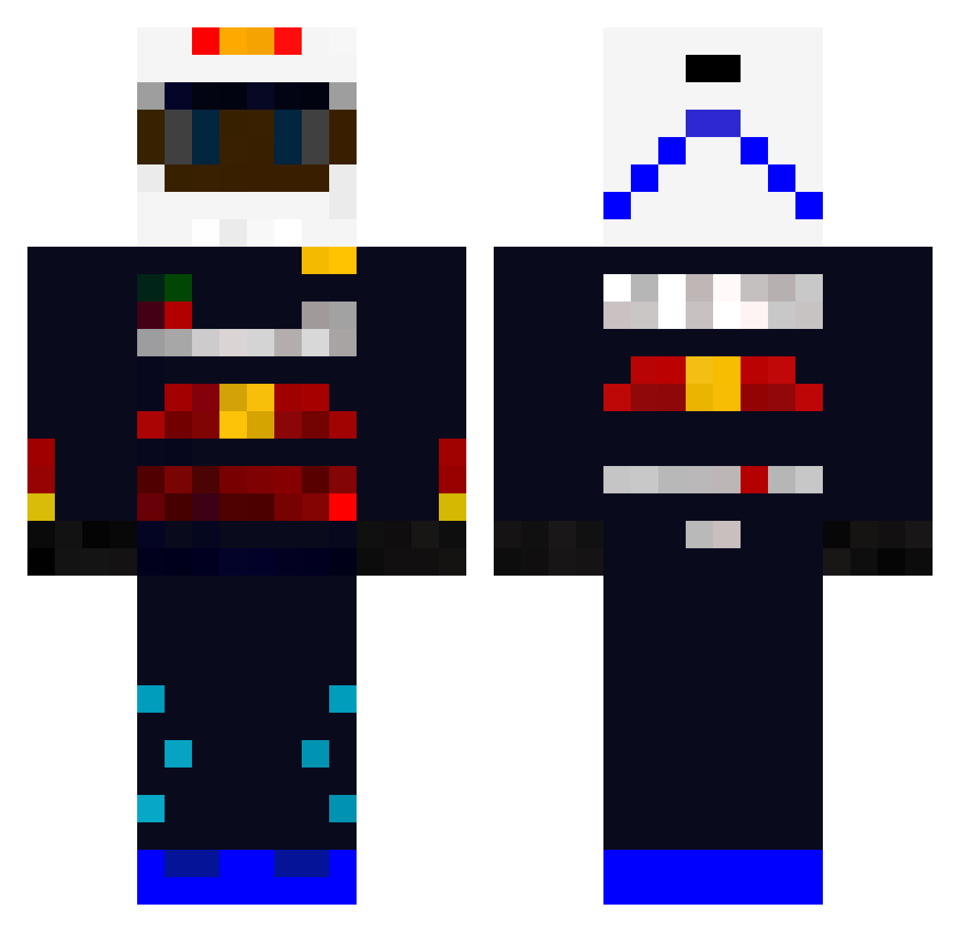 Phips961 Minecraft skin, front and back view
