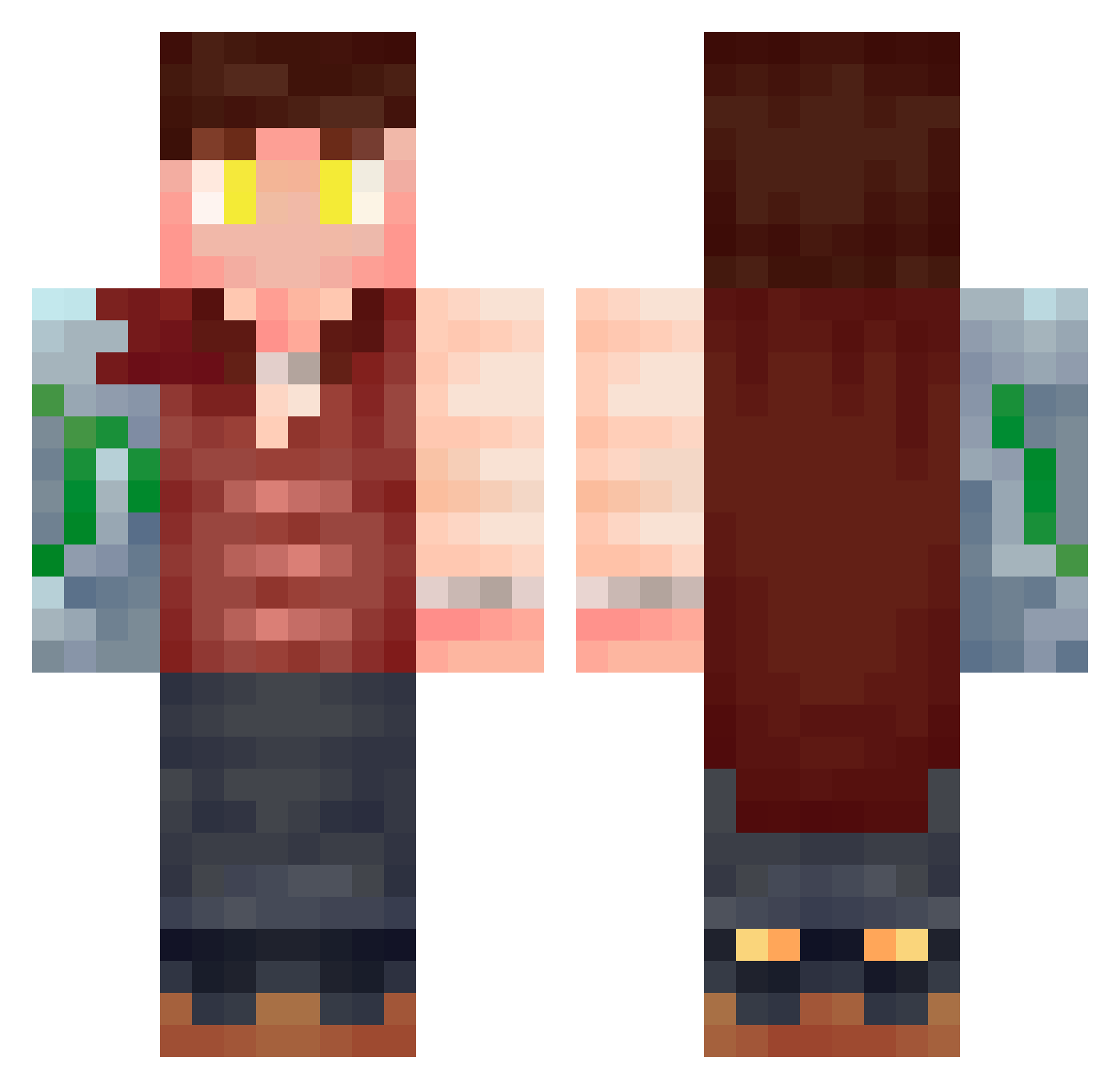 Im_Mortal_Spray Minecraft skin, front and back view