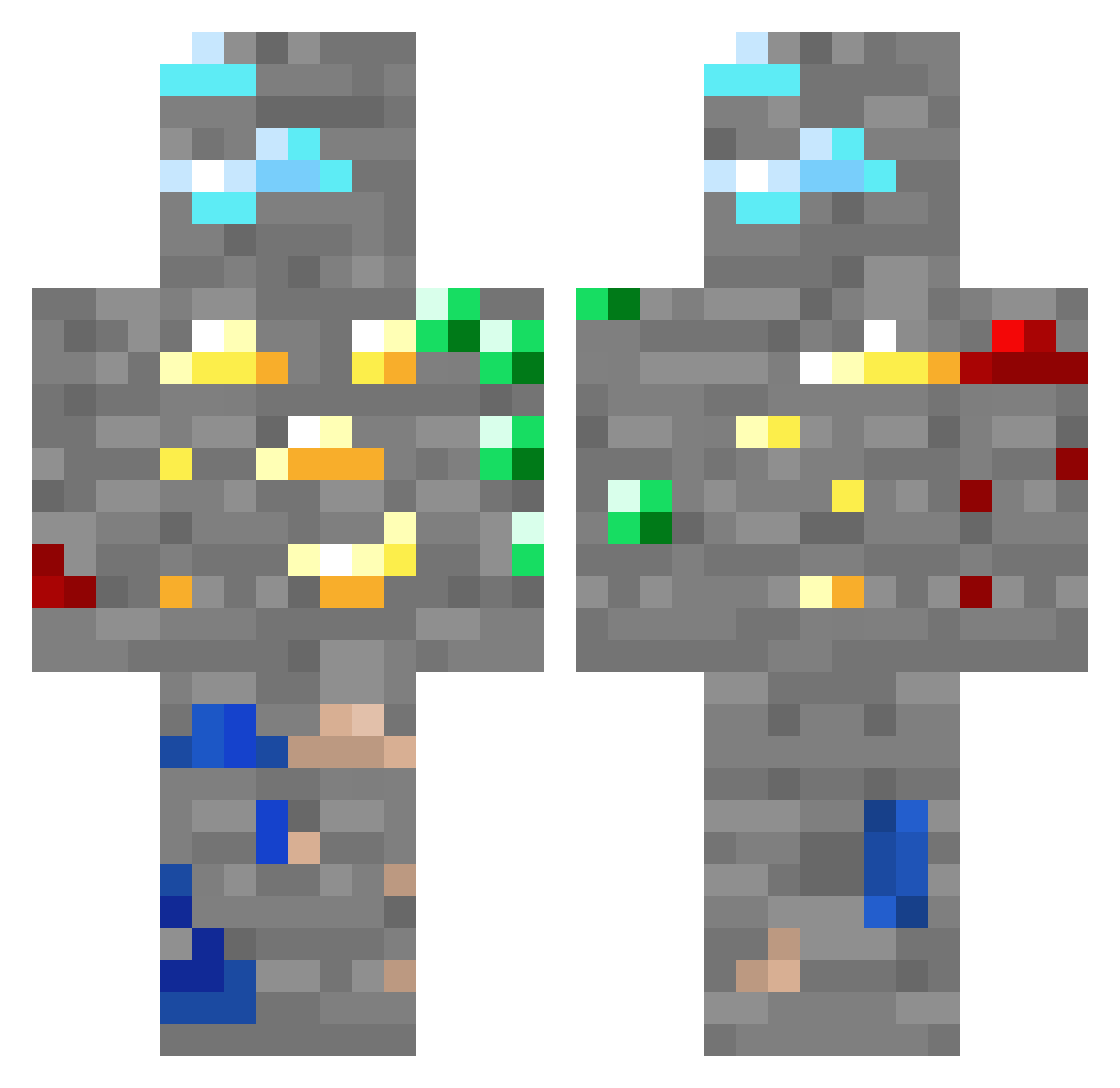 Dr_Henry_MD Minecraft skin, front and back view