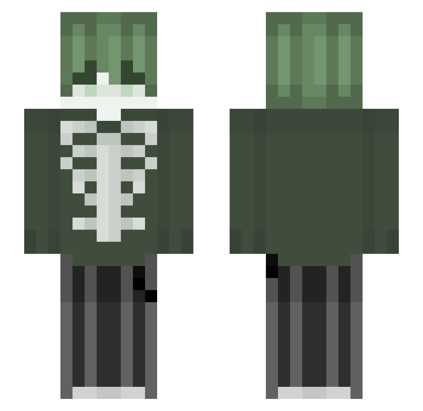 scoprionv Minecraft skin, front and back view