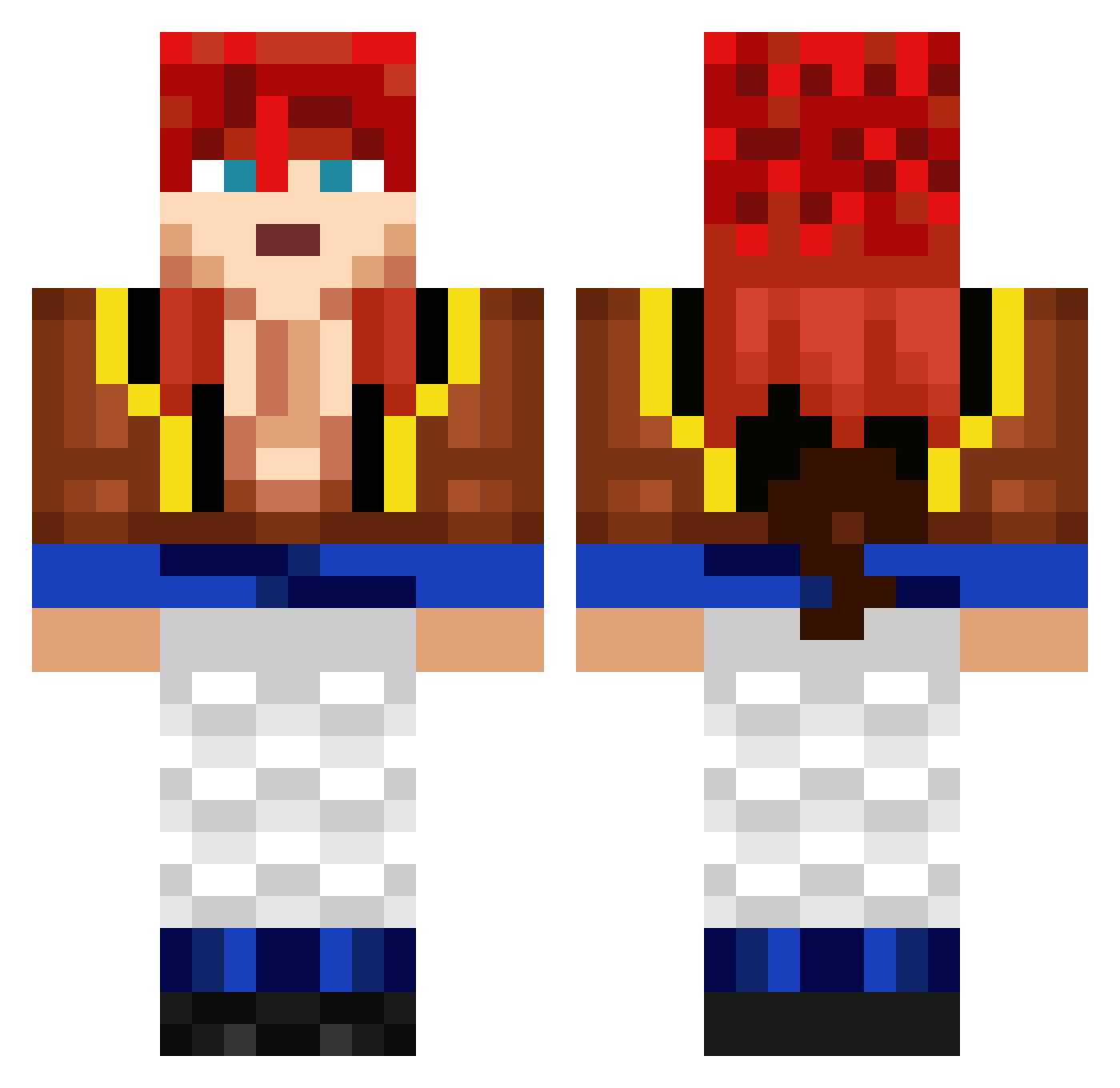 stfttqsaqwcv Minecraft skin, front and back view