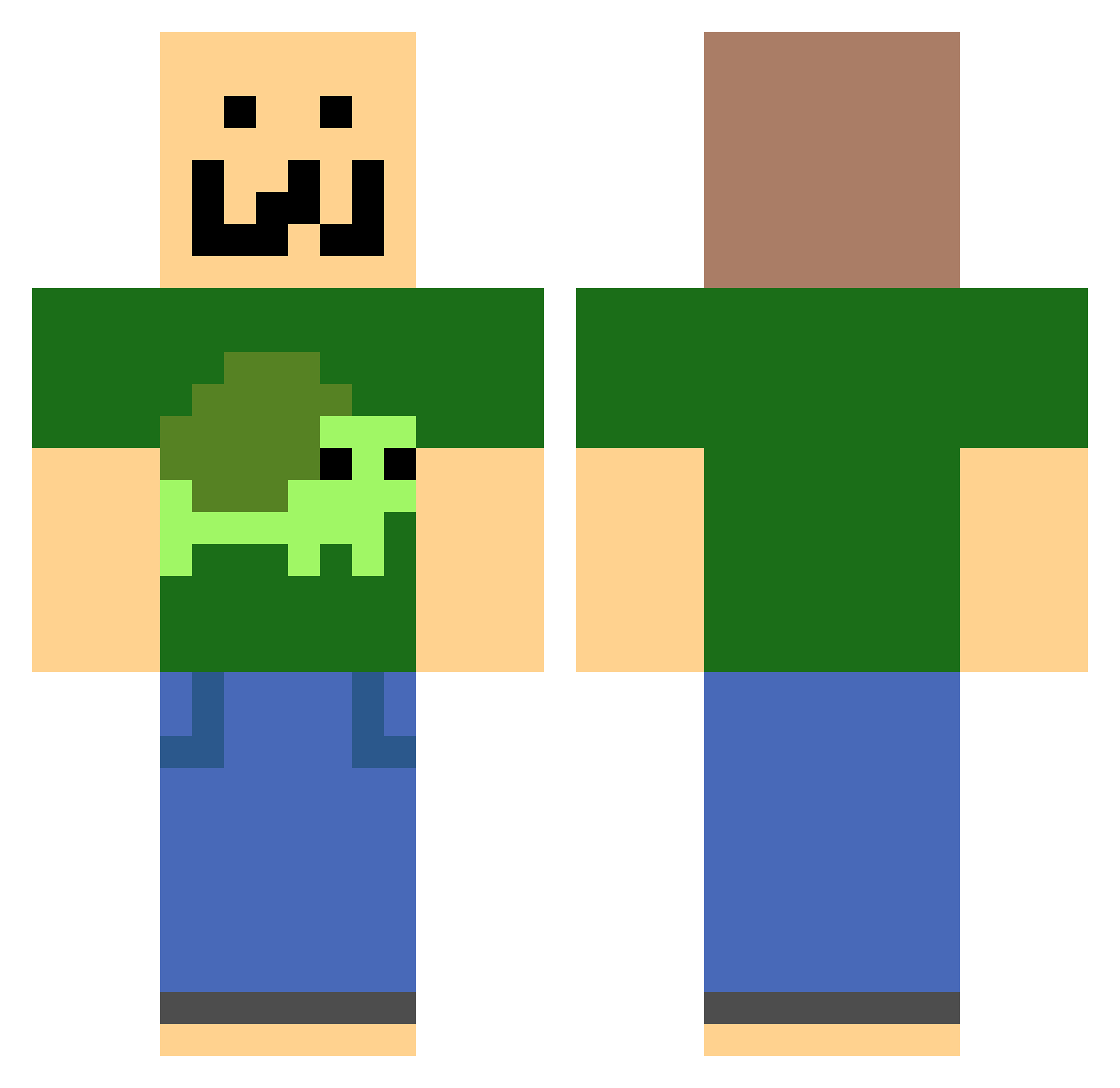 JoHx_ Minecraft skin, front and back view