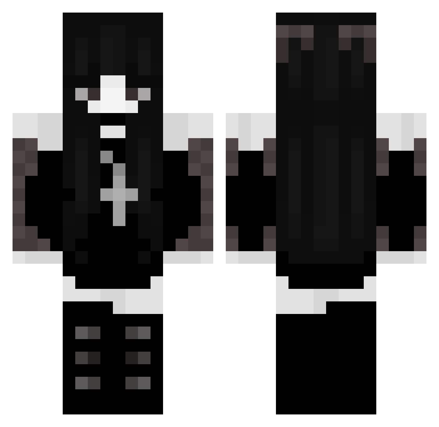 Benny_sus Minecraft skin, front and back view