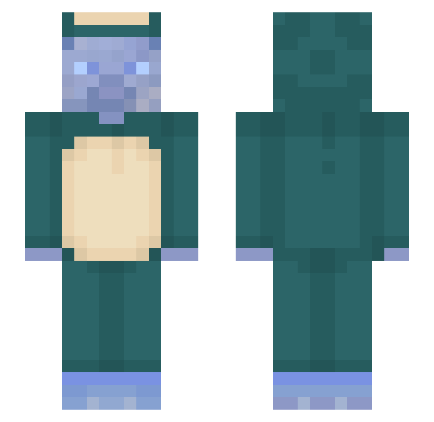 EmilSoja Minecraft skin, front and back view