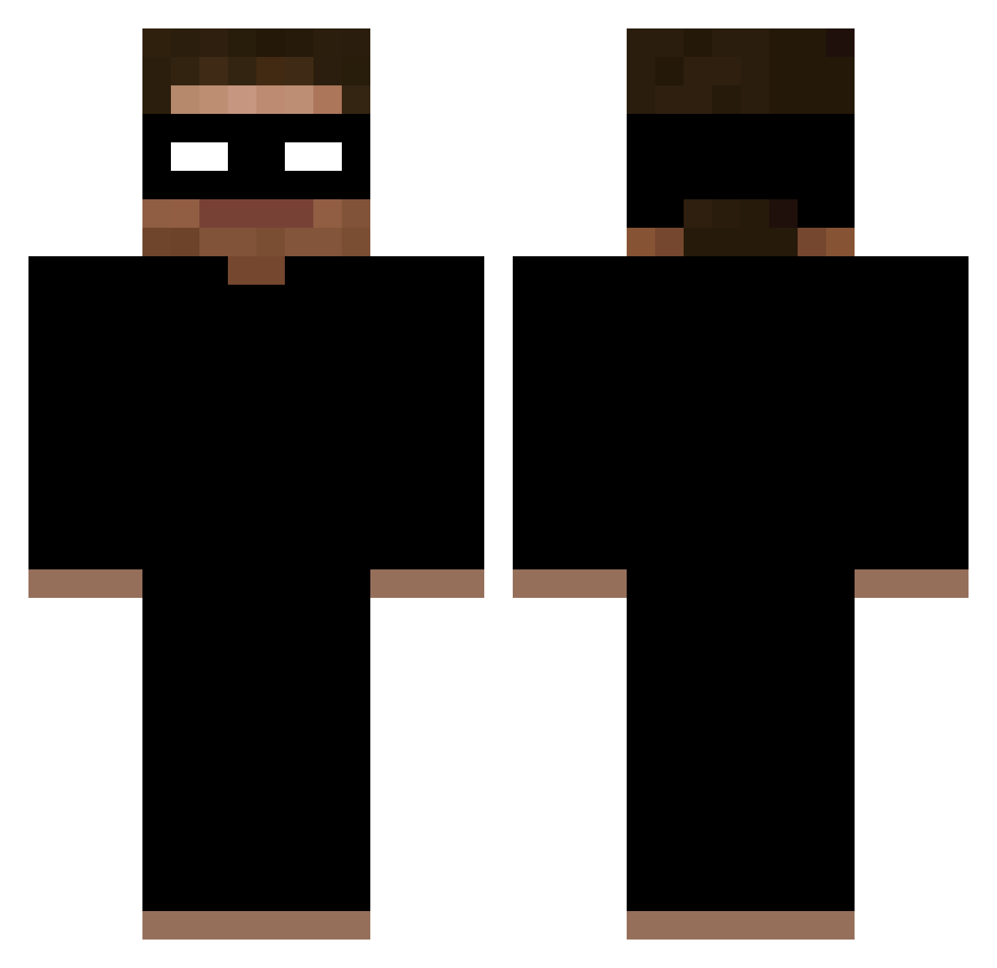 187uttopia Minecraft skin, front and back view