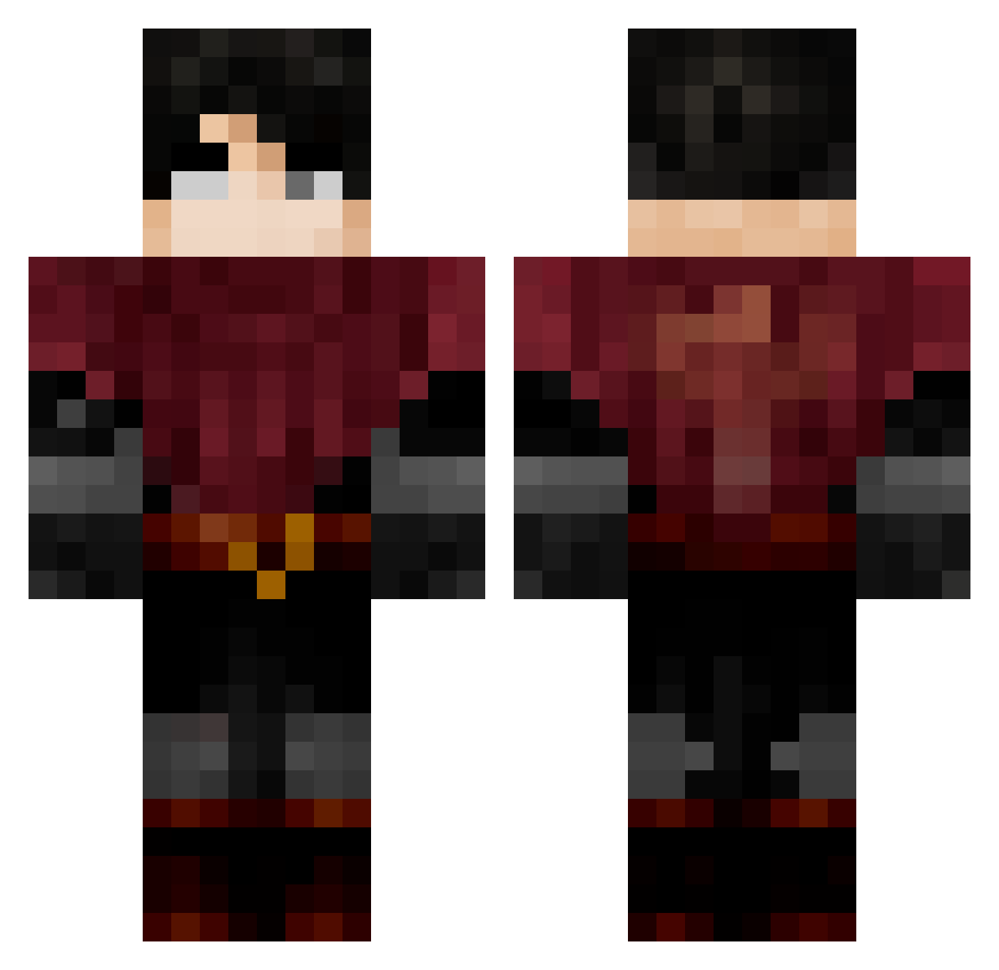 ApotheosisR34 Minecraft skin, front and back view