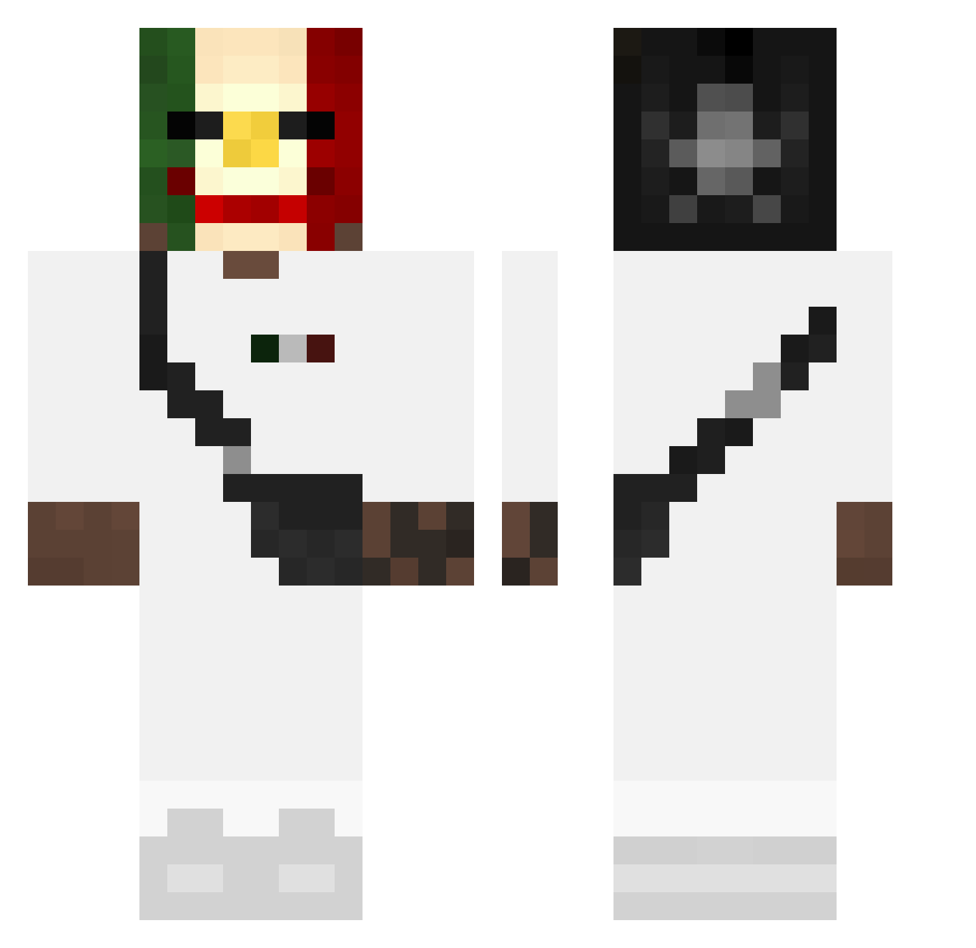 Qing0502 Minecraft skin, front and back view