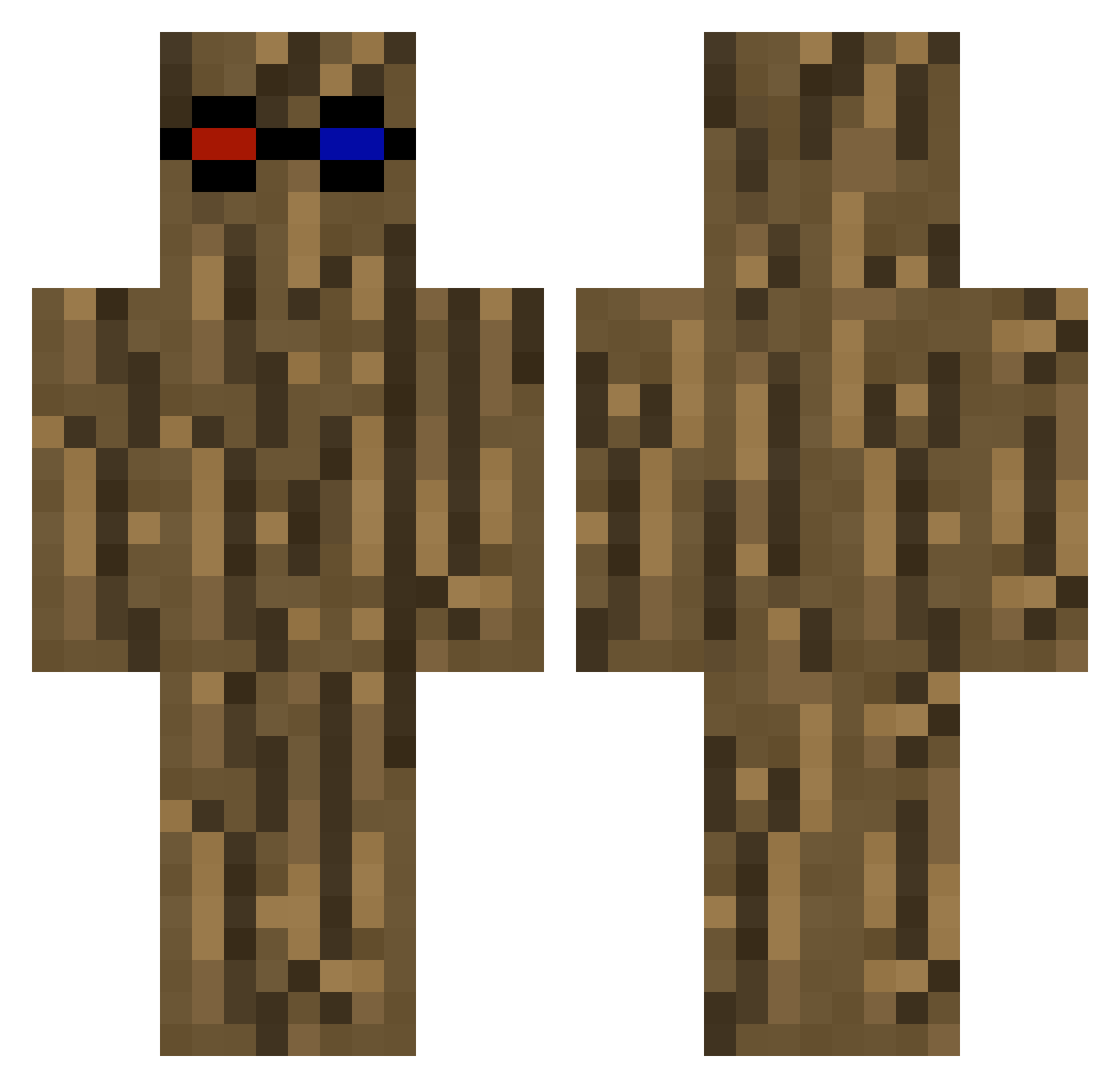 nonSyn73 Minecraft skin, front and back view