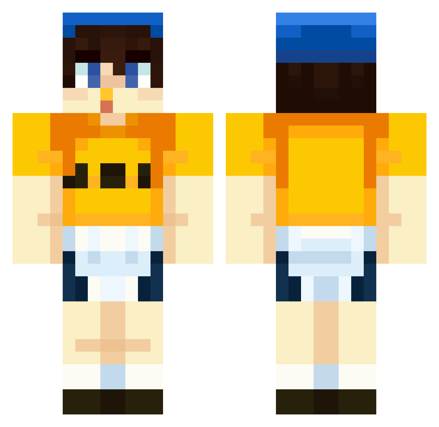 SMLlogan Minecraft skin, front and back view