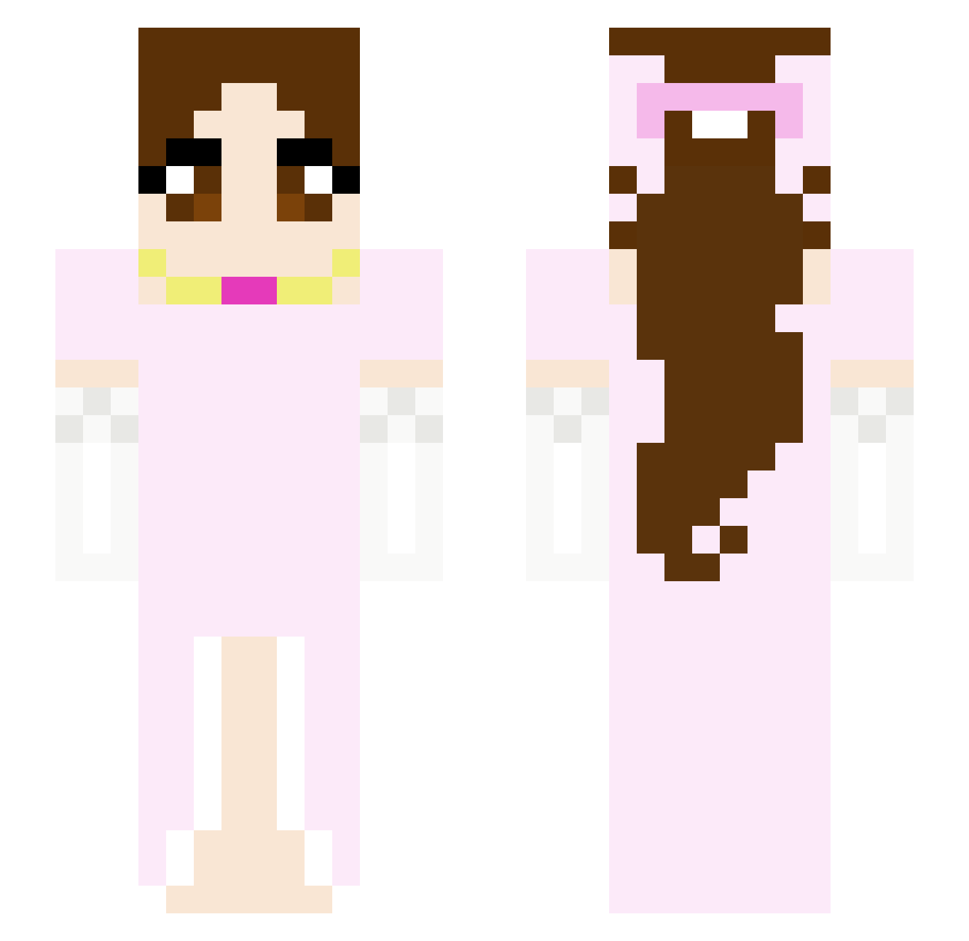 Kaylee57 Minecraft skin, front and back view