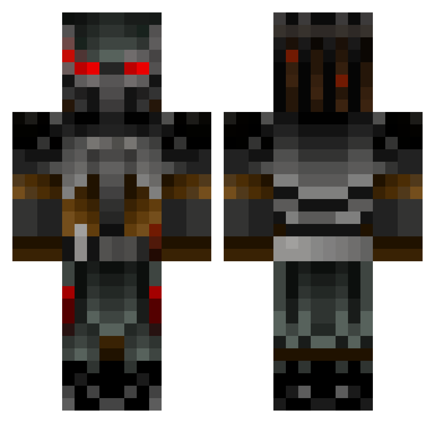 TrevorGriff22 Minecraft skin, front and back view