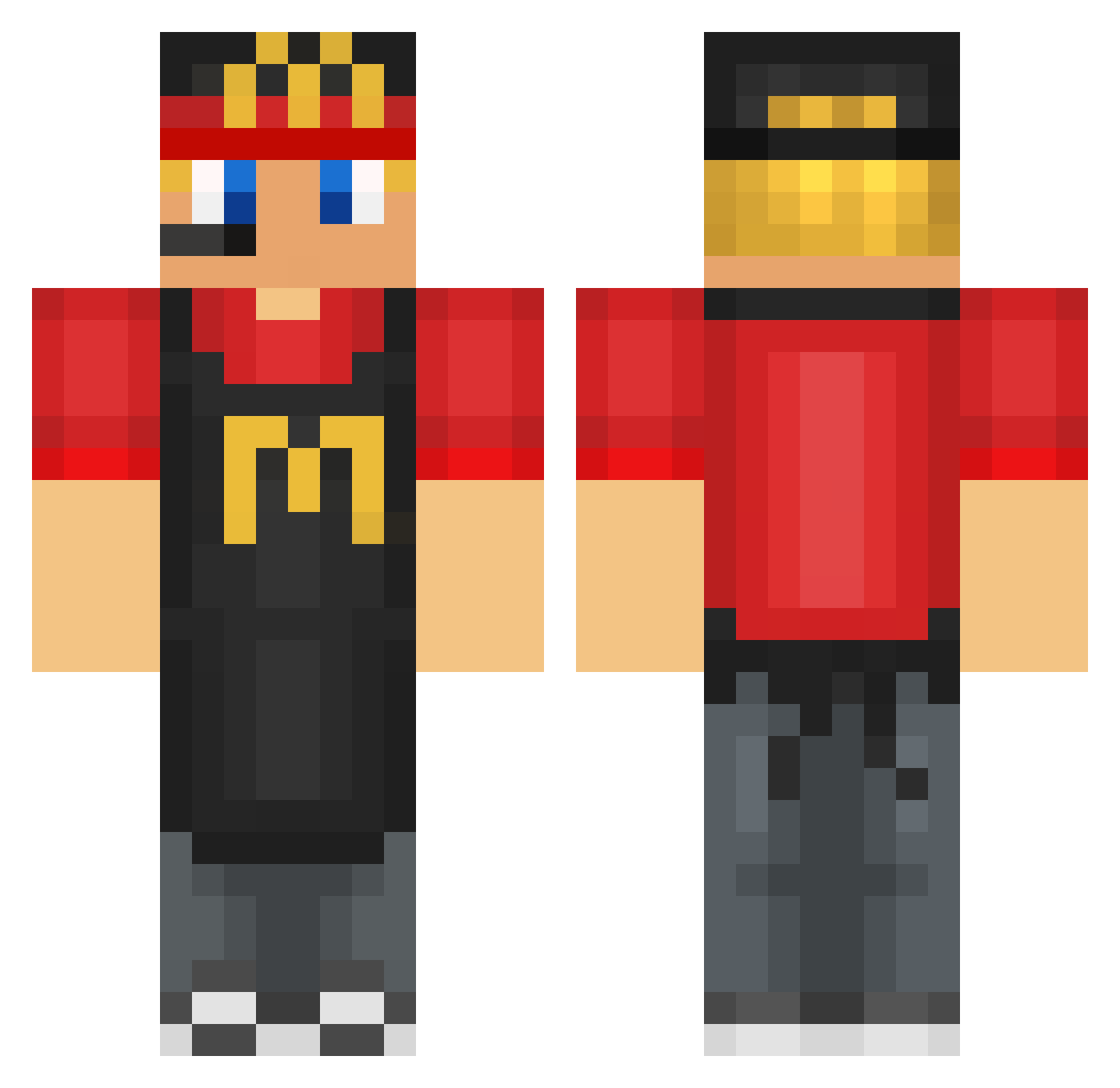 _Chain0183 Minecraft skin, front and back view