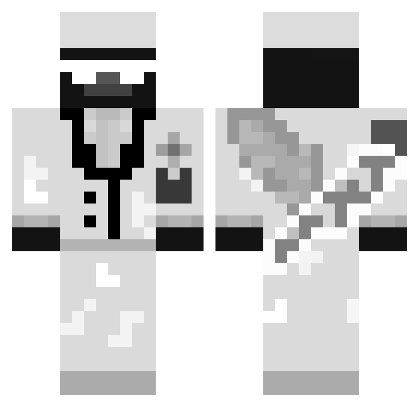 CasperBruh Minecraft skin, front and back view