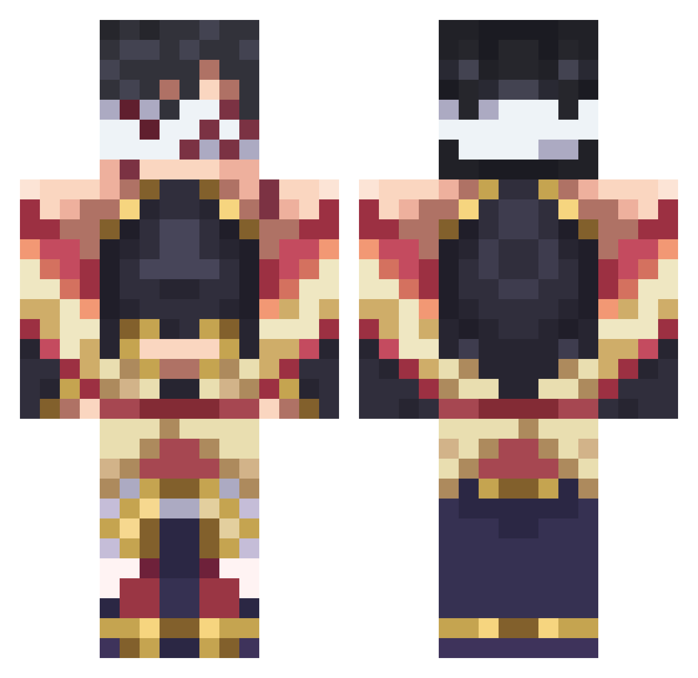 7bridge Minecraft skin, front and back view