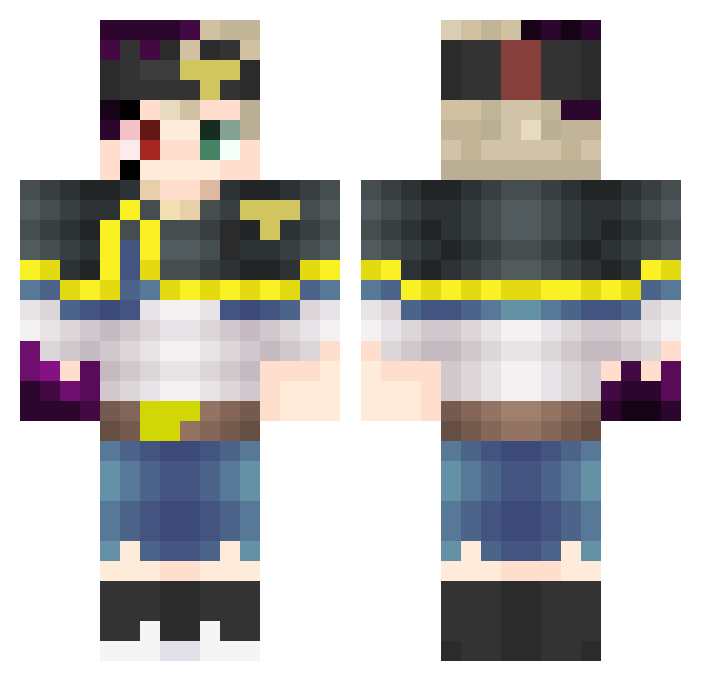 ILuminesI Minecraft skin, front and back view