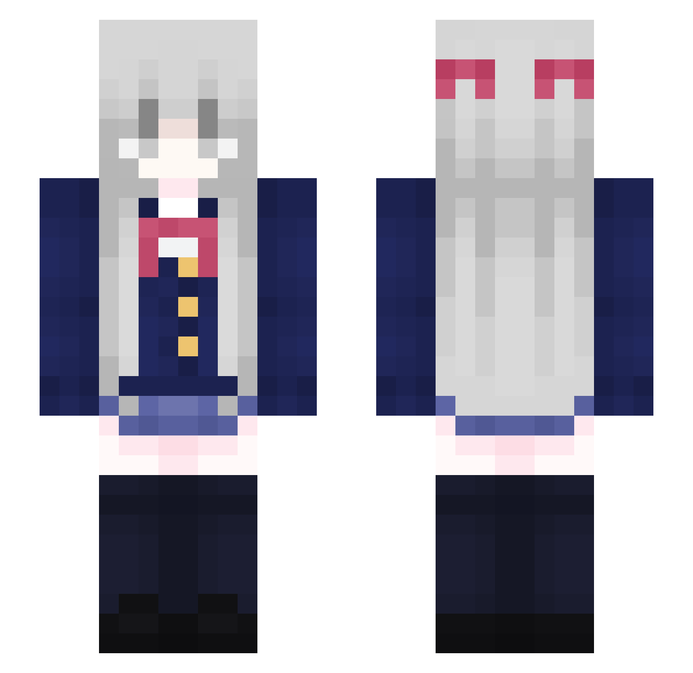 Wuhu_CN Minecraft skin, front and back view