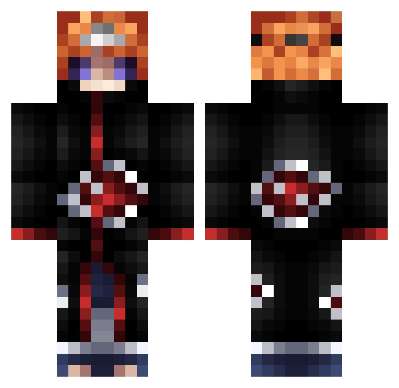 kalvinmarqs Minecraft skin, front and back view