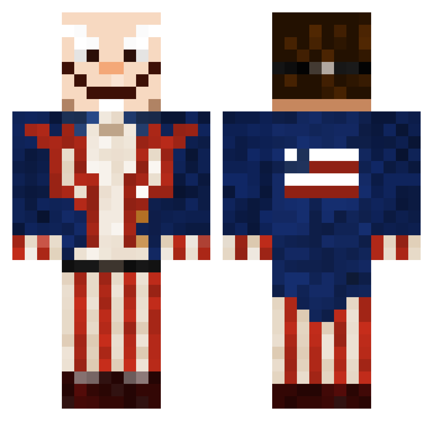 GreasyTurtlehehe Minecraft skin, front and back view