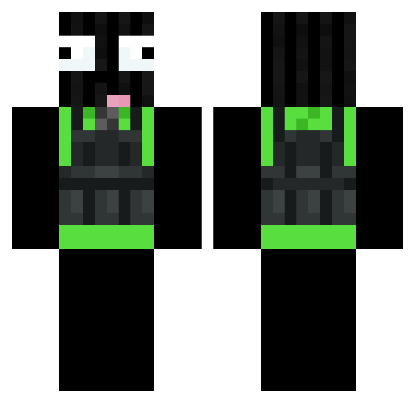 R1c5 Minecraft skin, front and back view