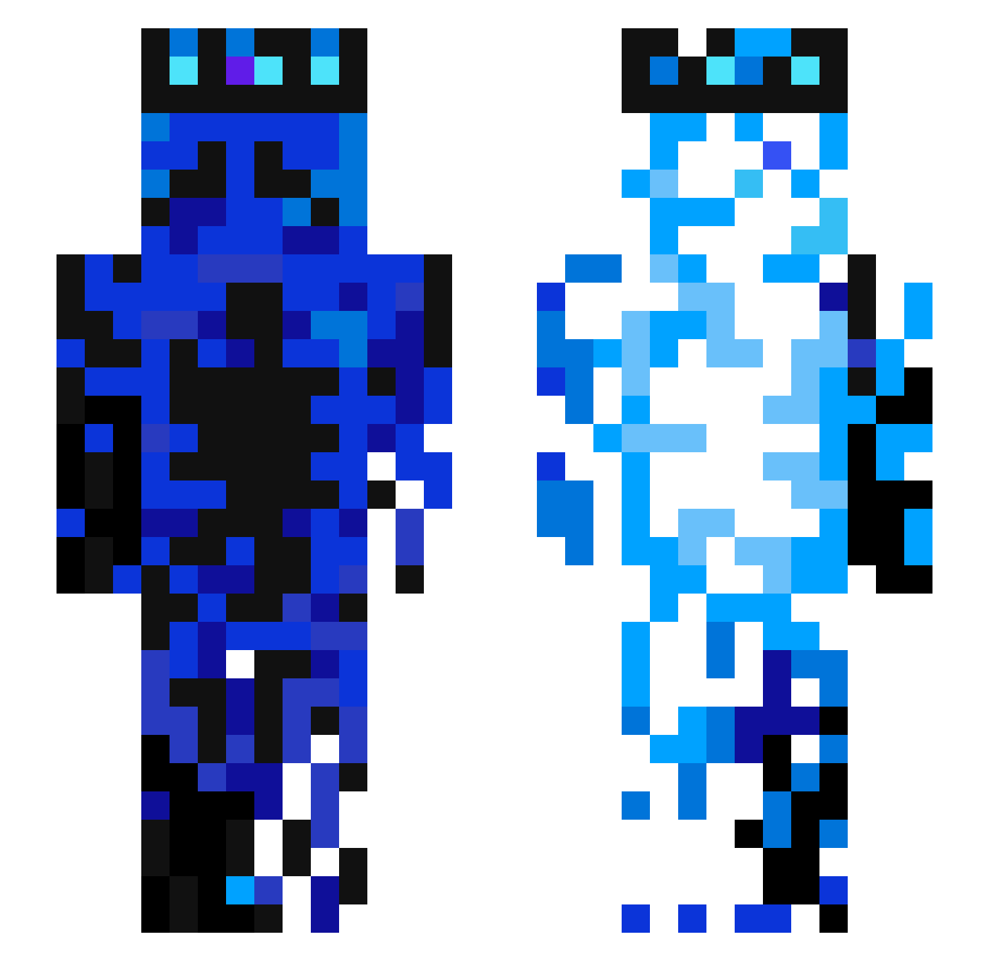 NotCooolLol Minecraft skin, front and back view