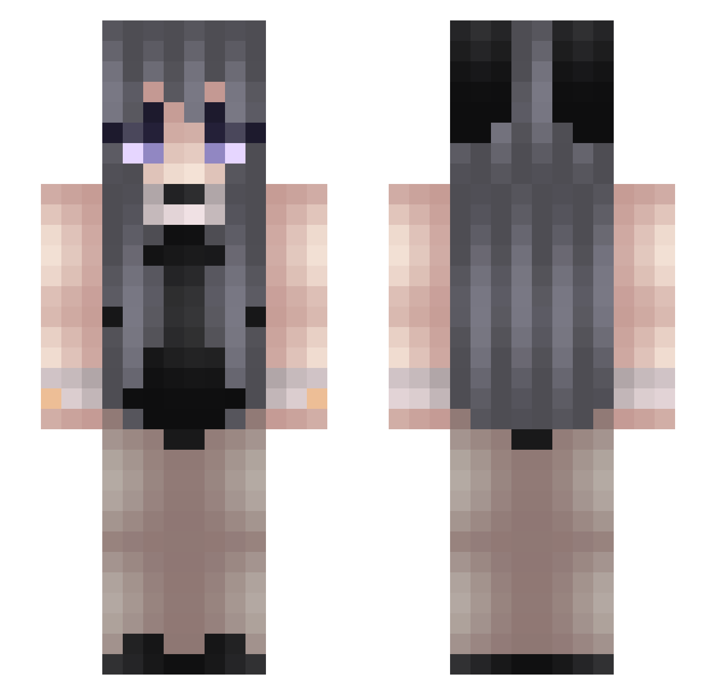 Lowex_ Minecraft skin, front and back view