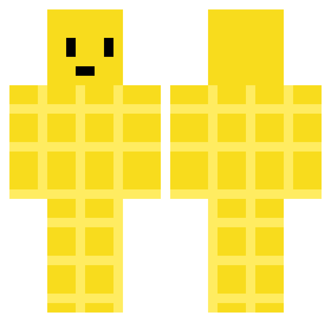 TheFlembu Minecraft skin, front and back view